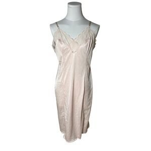 Vintage Vassarette Pink Lace Slip Dress 38 Coquette WhimsyGoth Boudoir Y2K USA L